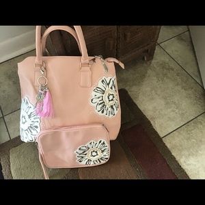Large Purse, matching smaller, 2 removable charms!